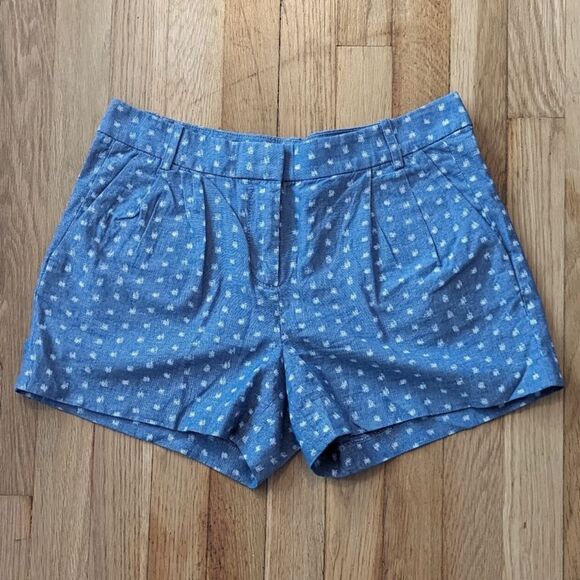 J. Crew blue and white polka tailored shorts - Picture 1 of 5